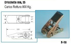 Cricchetto mm. 25 nero-zincato